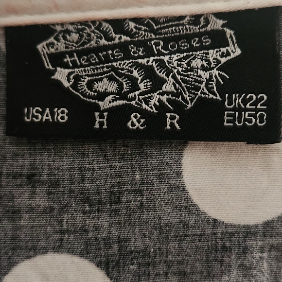 Hearts & Roses Rockabilly Polkadot Dress Size 18 - Picture 5 of 8